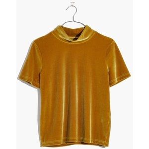 Madewell velvet mockneck tee